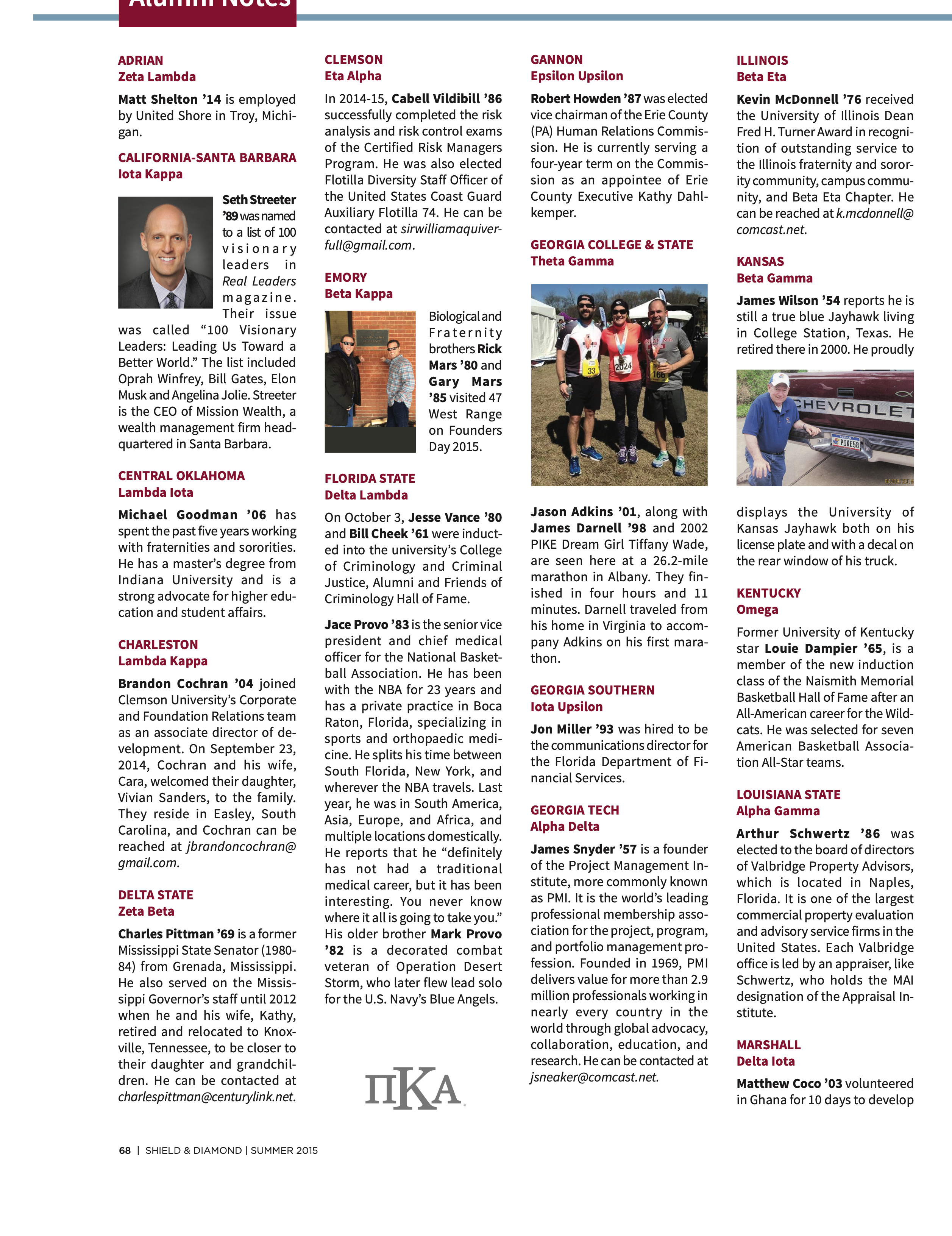 Alumni Notes, Summer 2015